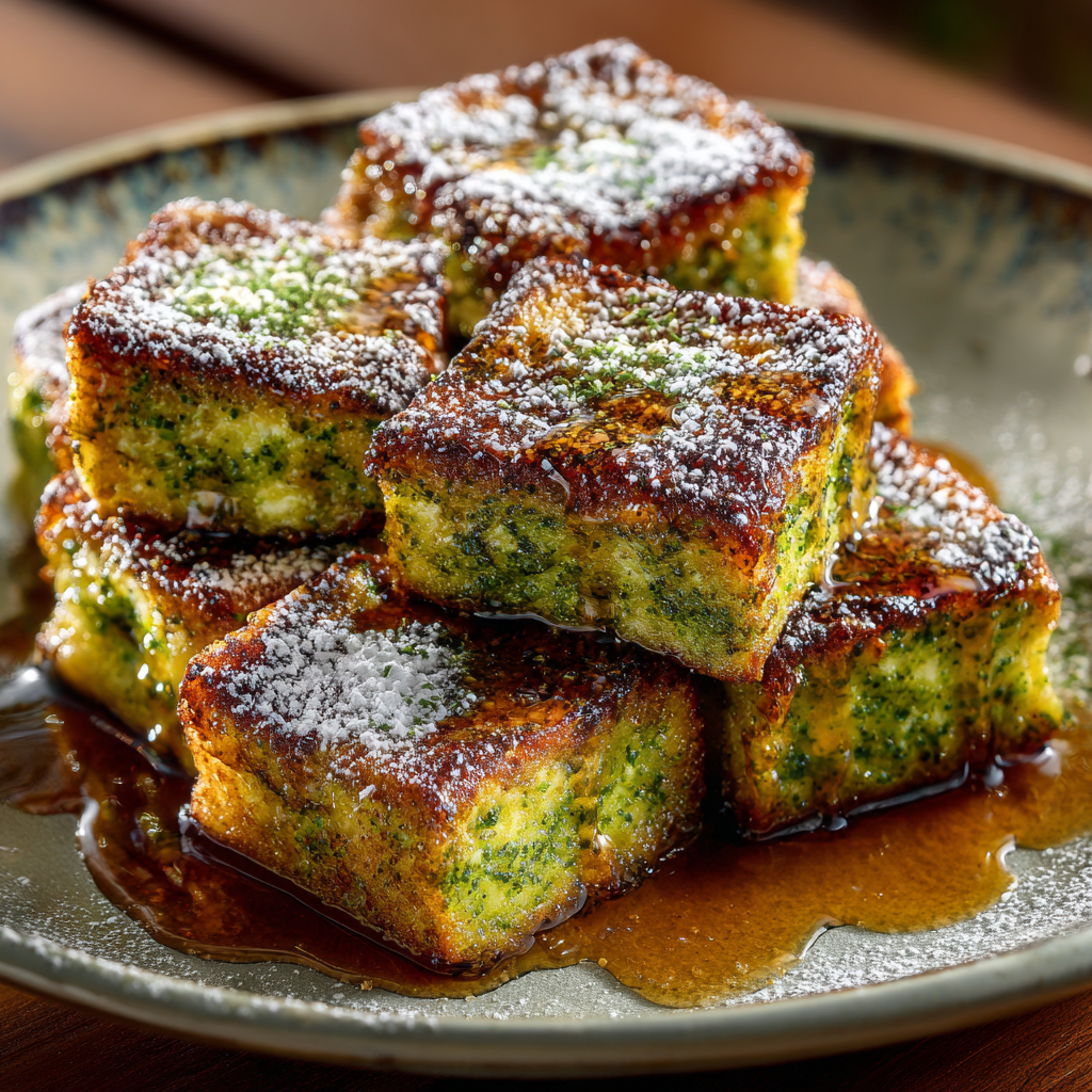 Pandan Coconut French Toast Bites Recipe - Recipe Image
