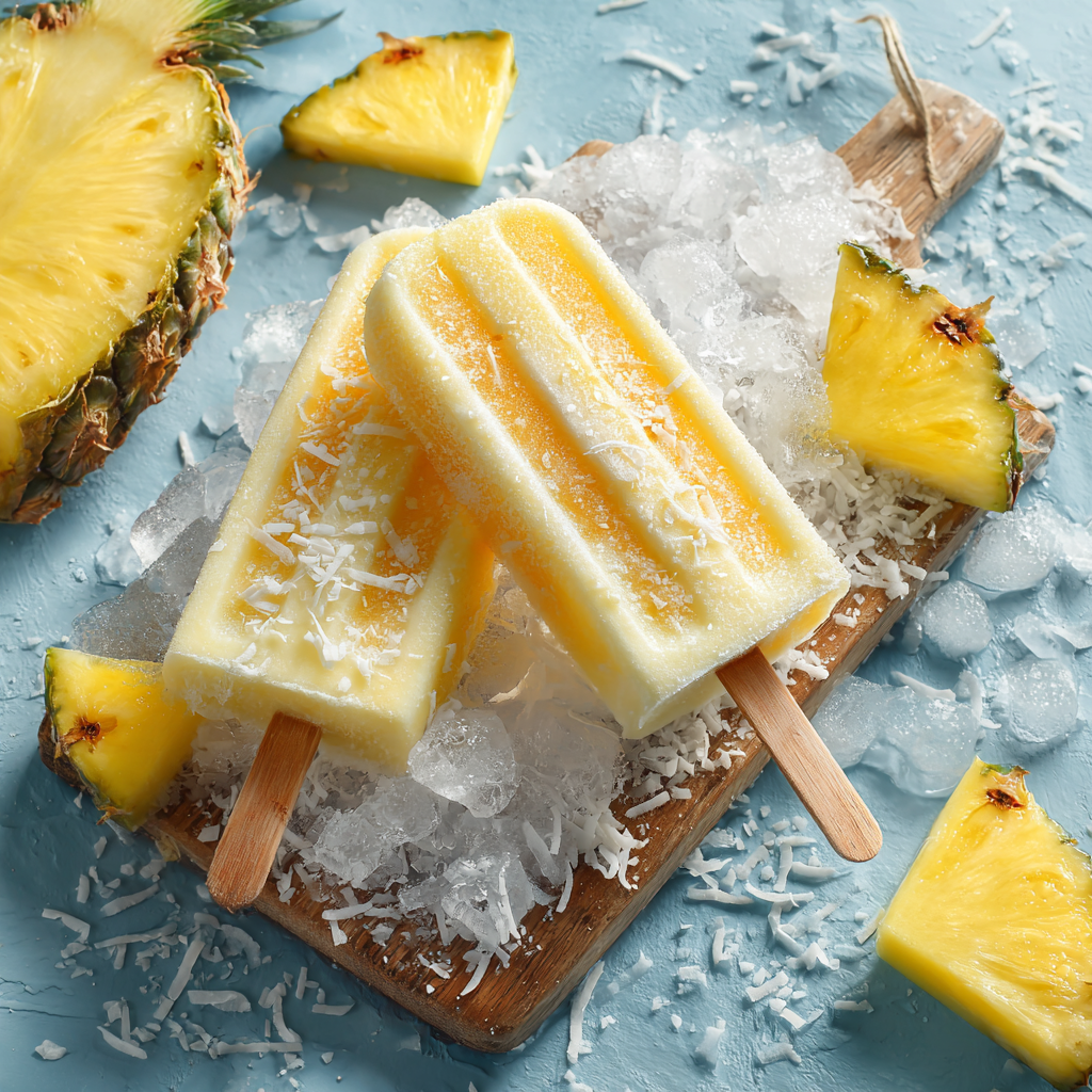 Pineapple Coconut Popsicles Recipe - Recipe Image