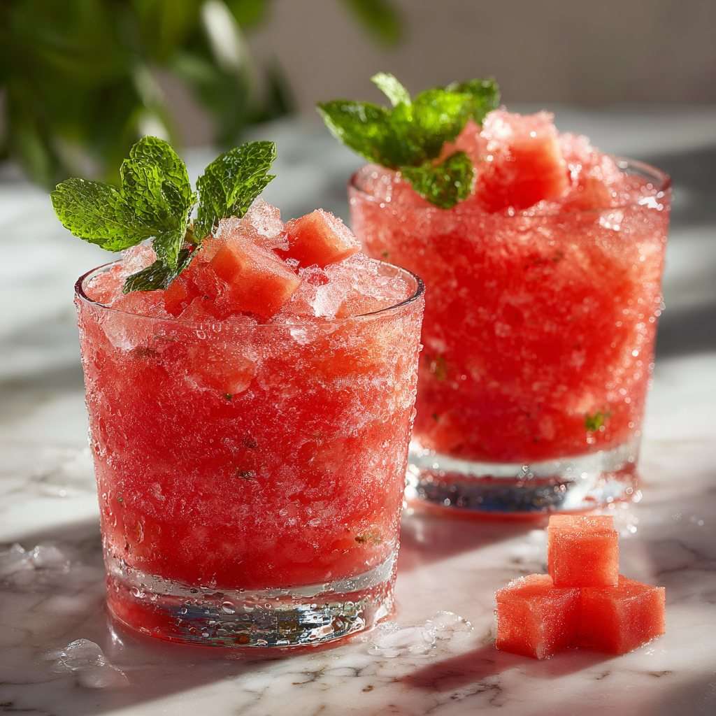 Watermelon Mint Slush Recipe 2 Watermelon Mint Slush Recipe - Recipe Image