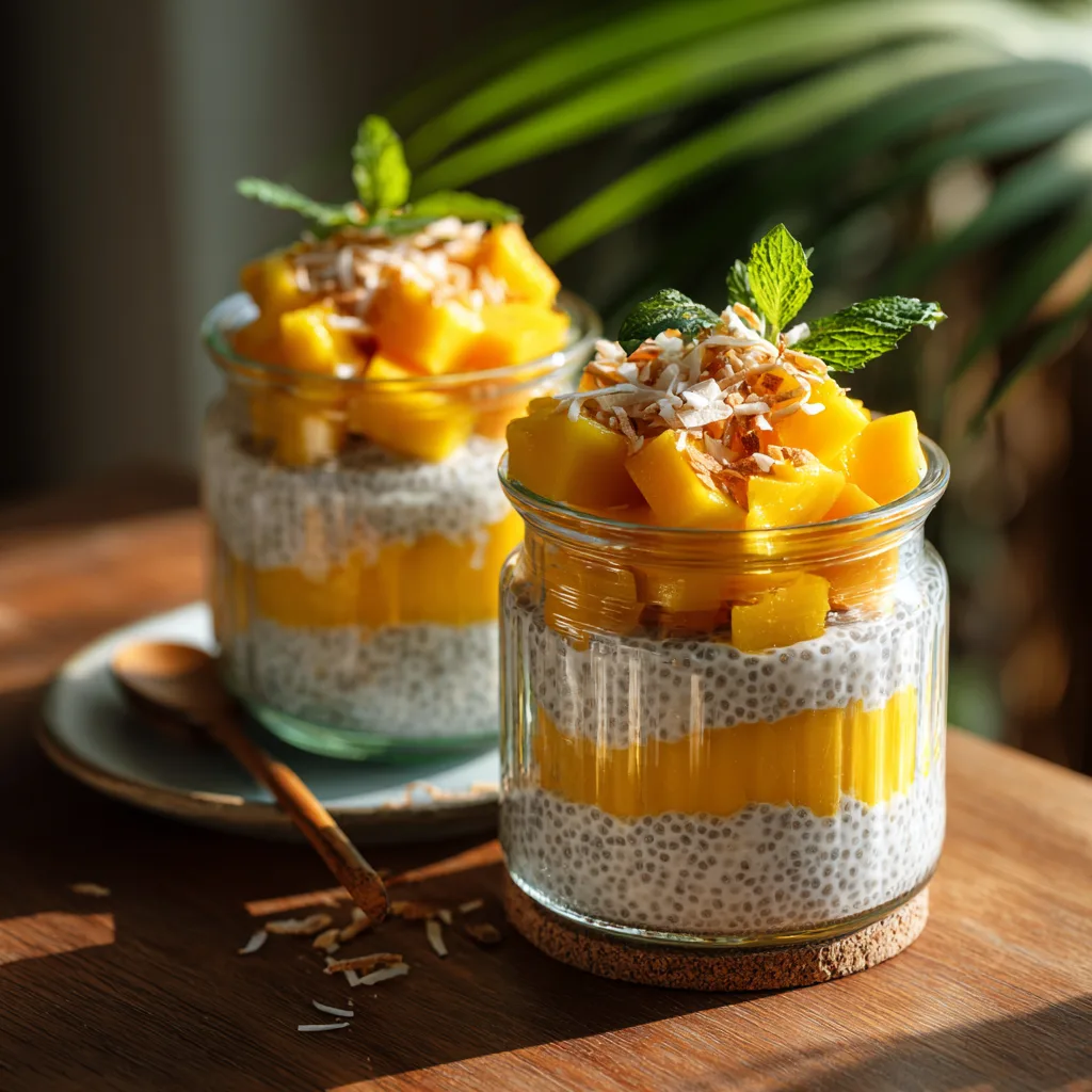 Mango Coconut Chia Pudding Recipe - Recipe Image