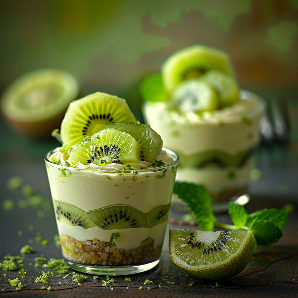 Kiwi Lime Cheesecake Cups Recipe - Recipe Image