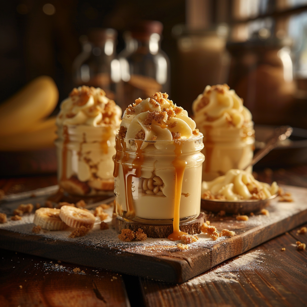Banana Caramel Pudding Jars Recipe 2 Banana Caramel Pudding Jars Recipe - Recipe Image