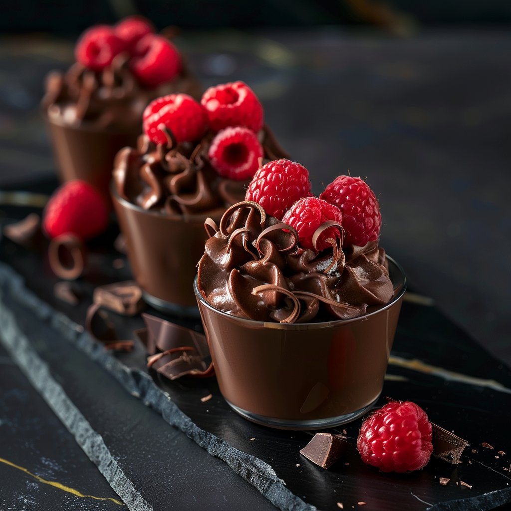 Raspberry Chocolate Mousse Cups Recipe - Recipe Image