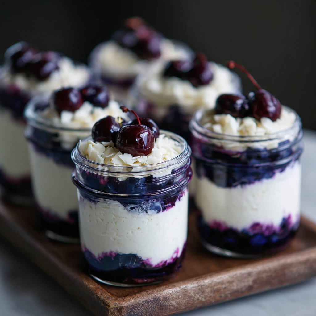 Blueberry Coconut Mousse Jars Recipe 3 Blueberry Coconut Mousse Jars Recipe - Recipe Image