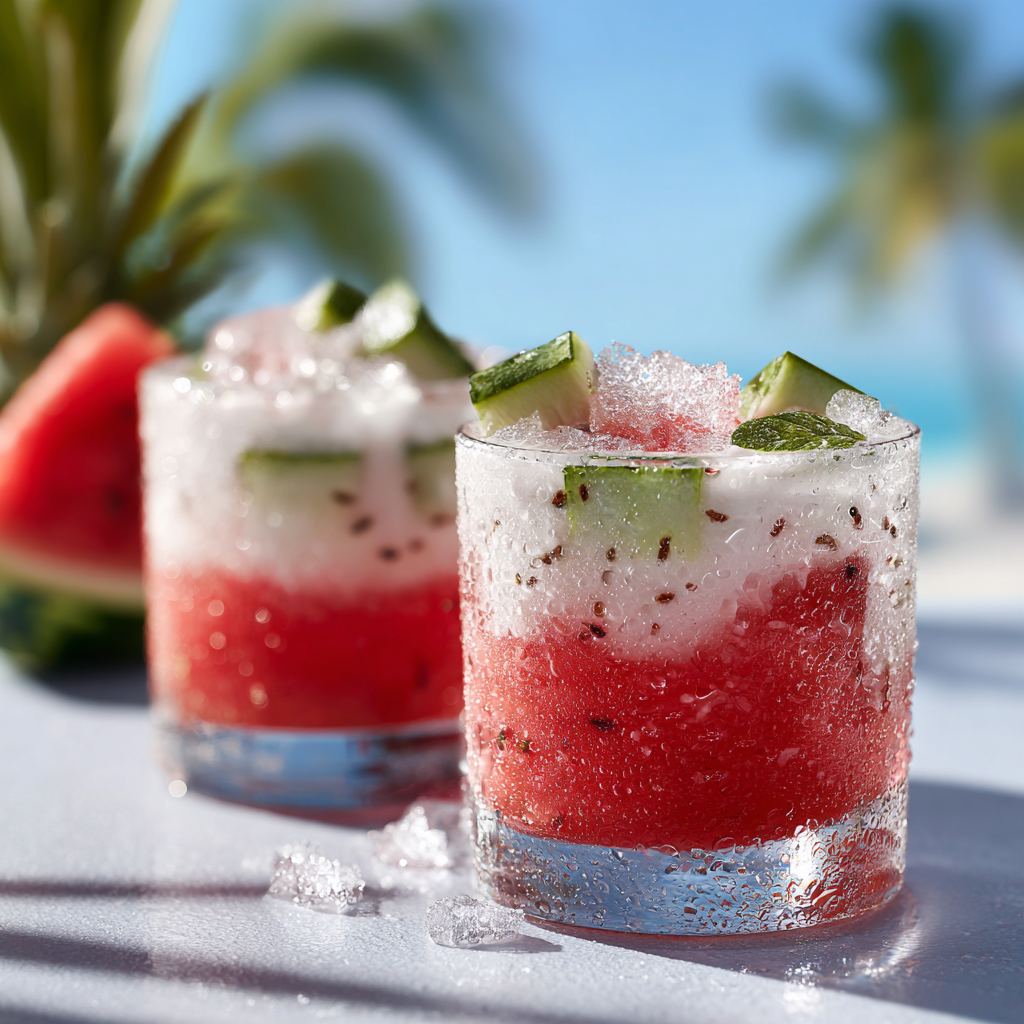 Watermelon Coconut Cooler Recipe 2 Watermelon Coconut Cooler Recipe - Recipe Image