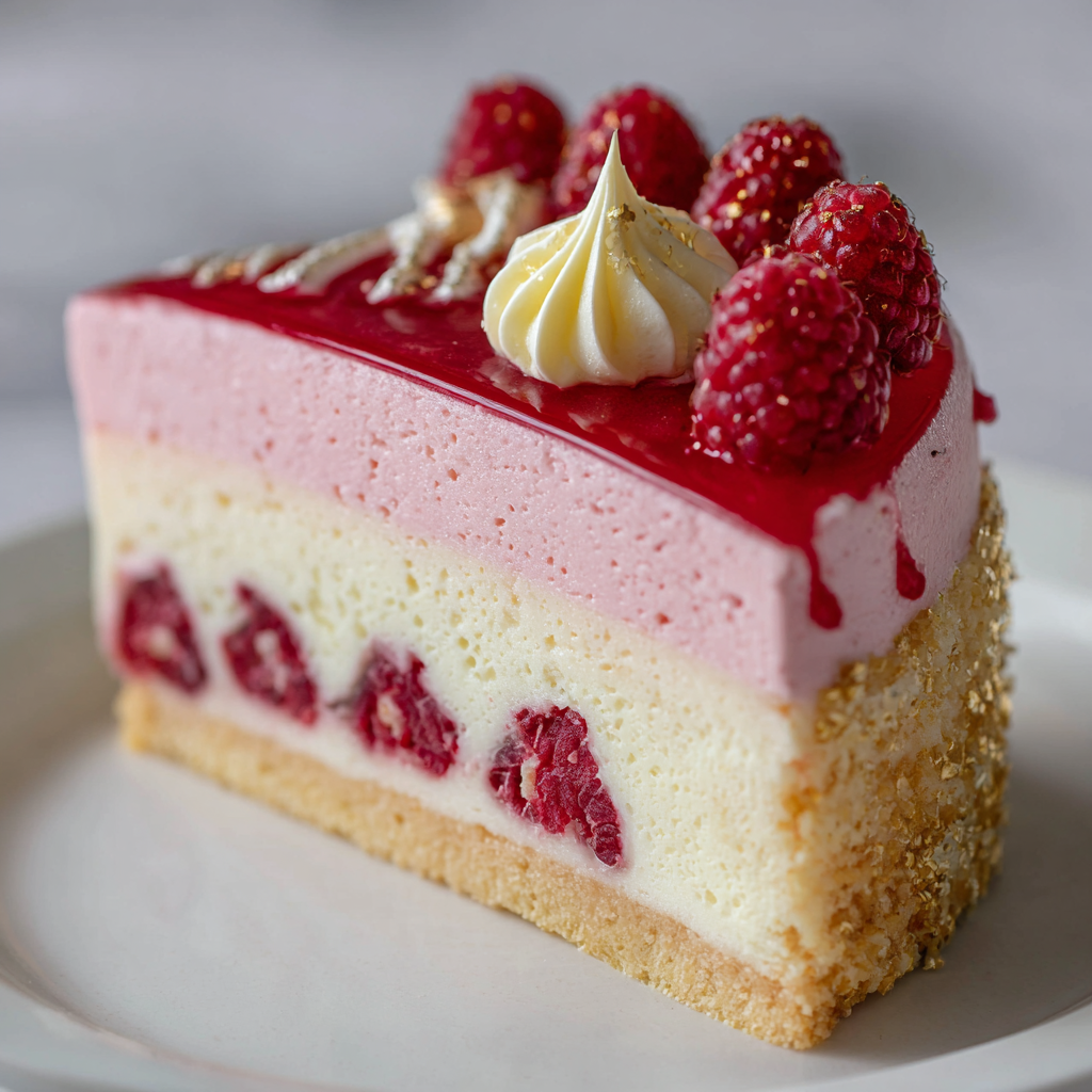 Raspberry Vanilla Mousse Cake Recipe - Recipe Image