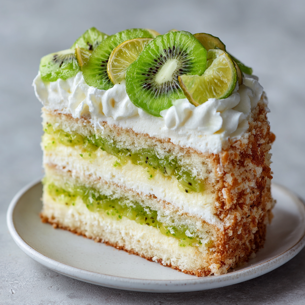 Kiwi Lime Cream Cake Recipe 3 Kiwi Lime Cream Cake Recipe - Recipe Image