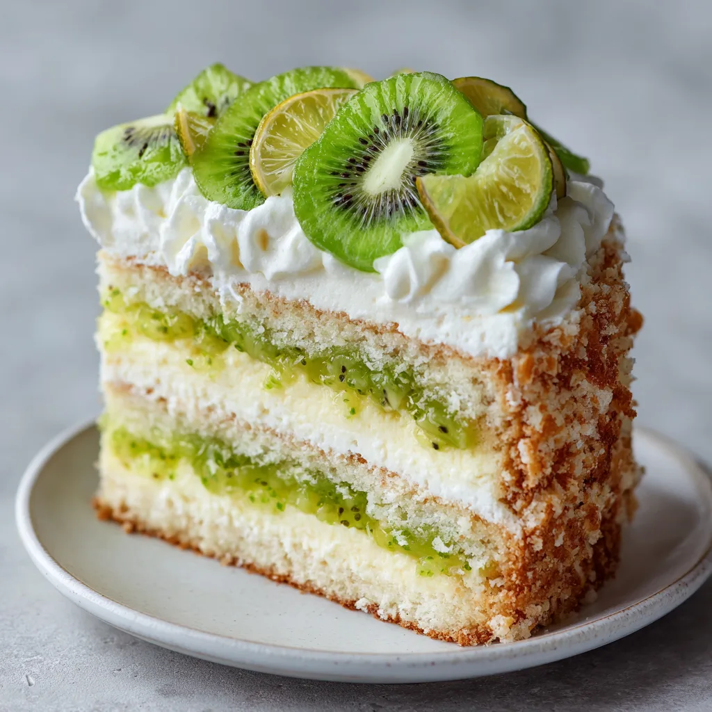 Kiwi Lime Cream Cake Recipe 3 Kiwi Lime Cream Cake Recipe - Recipe Image