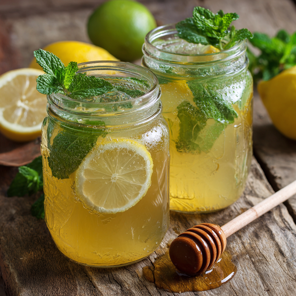 Honey Lemon Mint Juice Recipe - Recipe Image