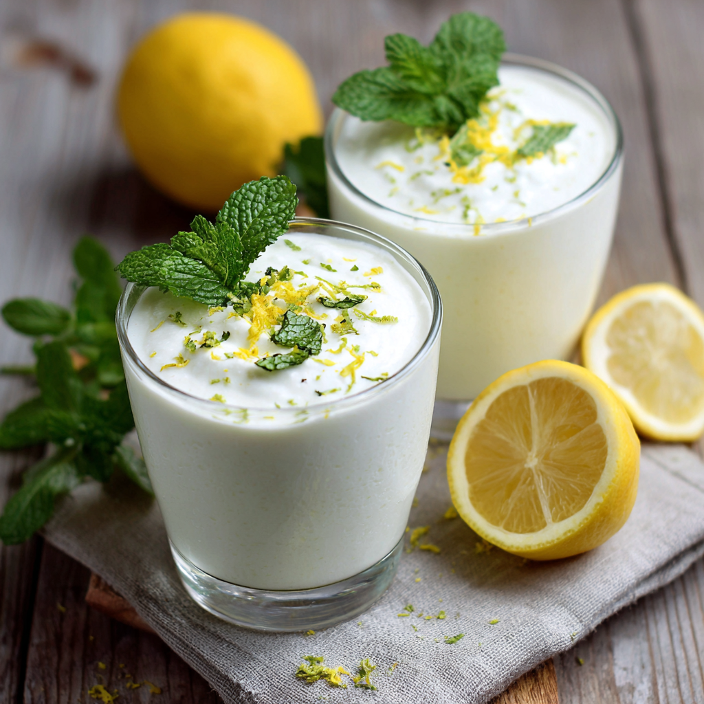 Lemon Mint Yogurt Smoothie Recipe - Recipe Image