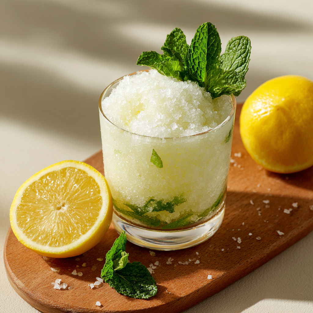 rozen Lemon Mint Slush Recipe 3 rozen Lemon Mint Slush Recipe - Recipe Image