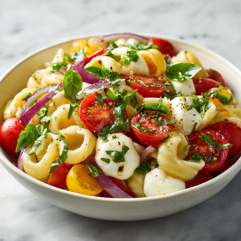 Caprese Pasta Salad Recipe - Recipe Image