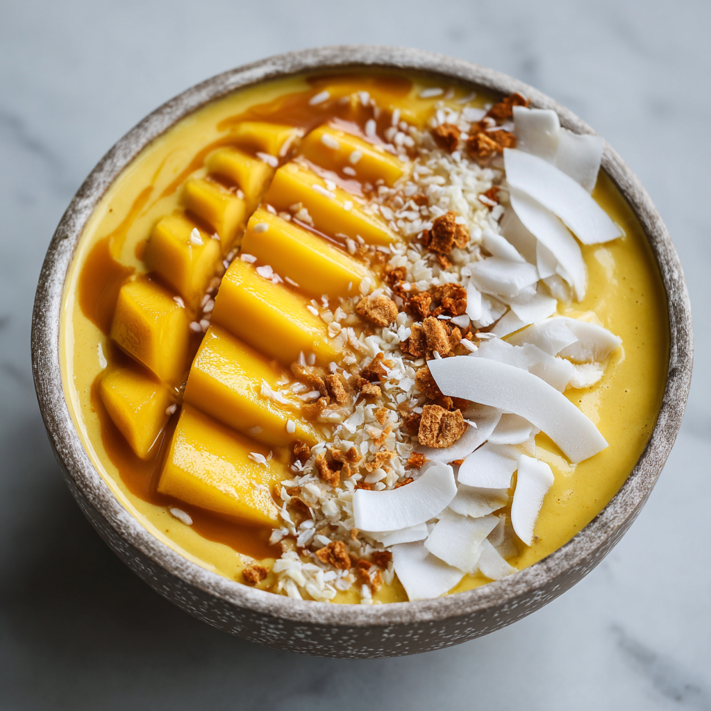 Mango Coconut Smoothie Bowl Recipe - Recipe Image