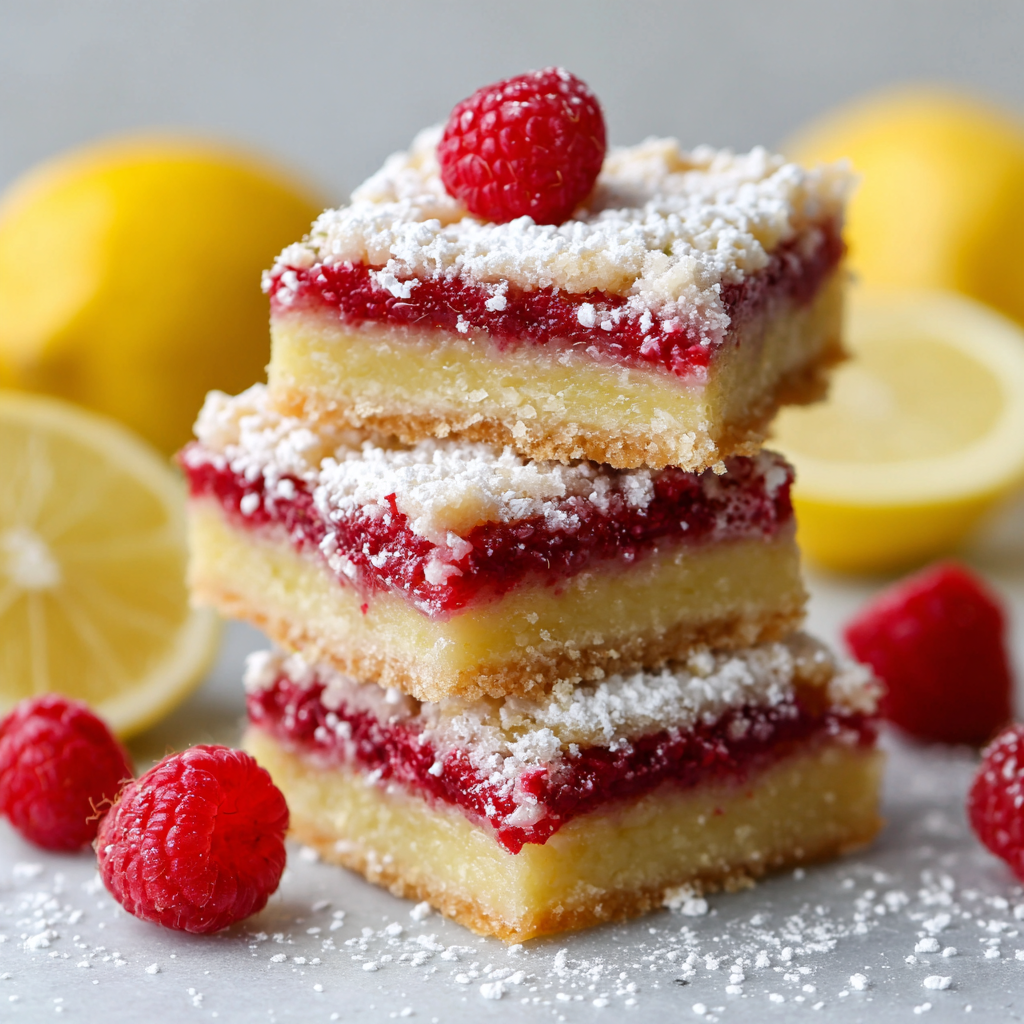 Lemon Raspberry Bars Recipe - Recipe Image
