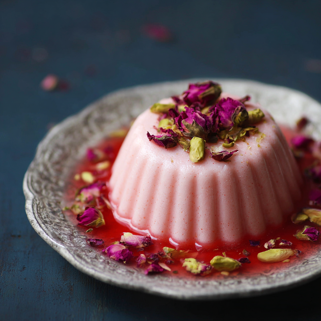 Mahalabia Rose Pudding Recipe - Recipe Image