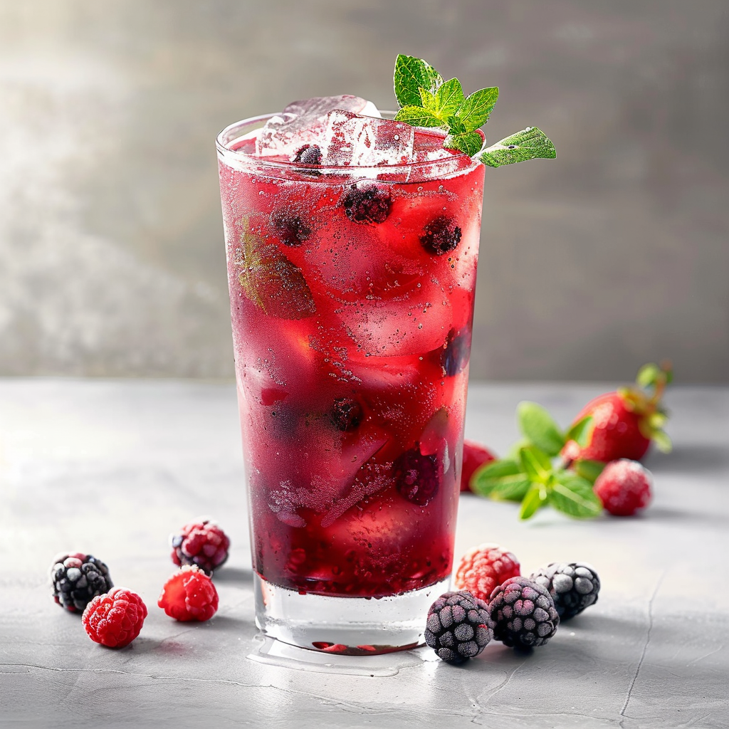 Berry Iced Drink Recipe - Recipe Image