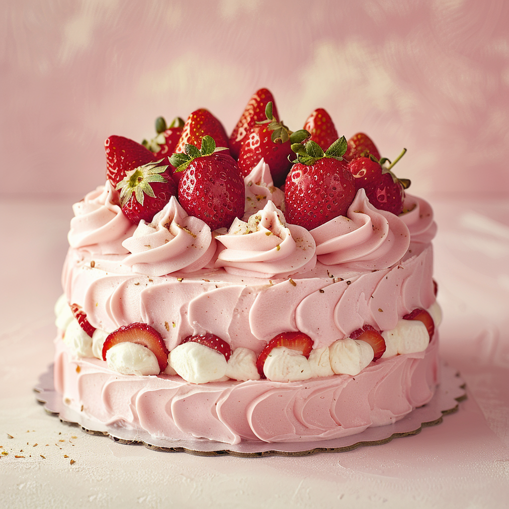 Strawberry Cake Recipe - Recipe Image