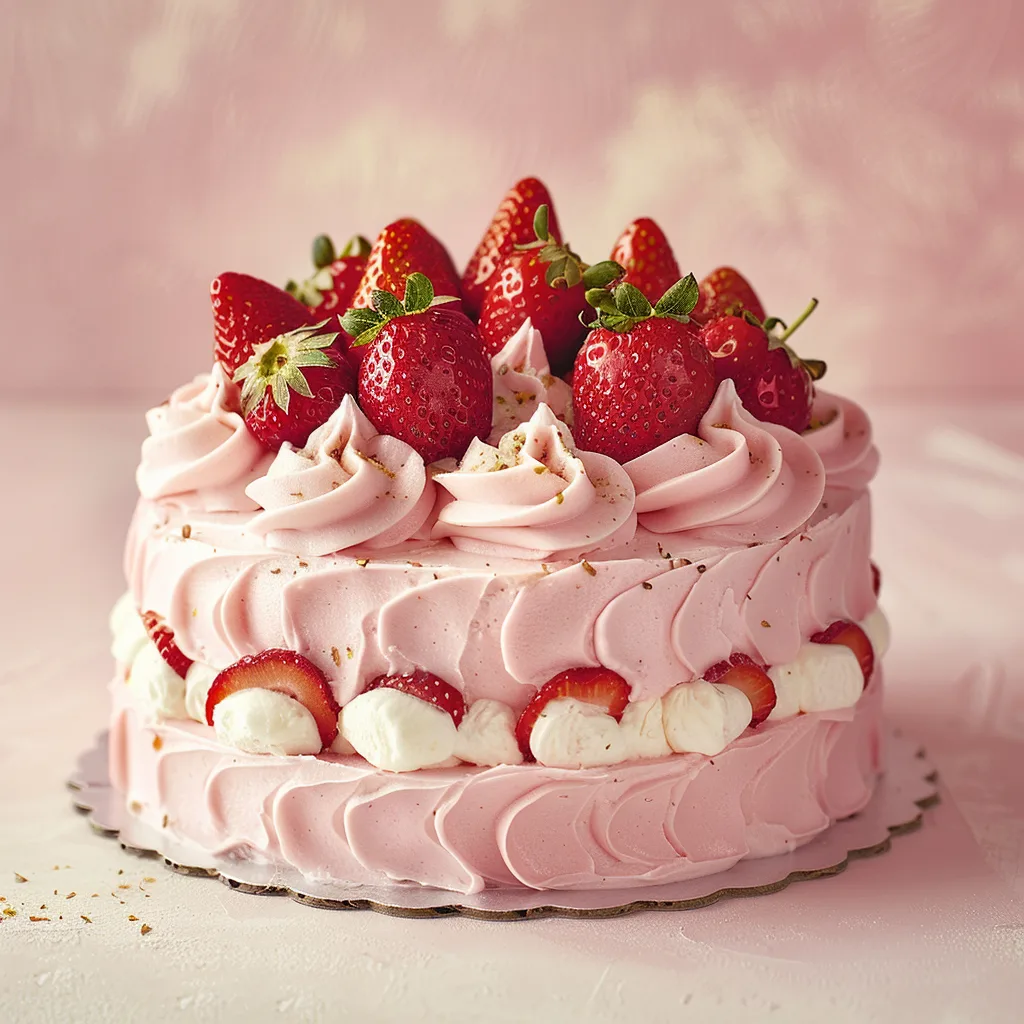 Strawberry Cake Recipe - Recipe Image