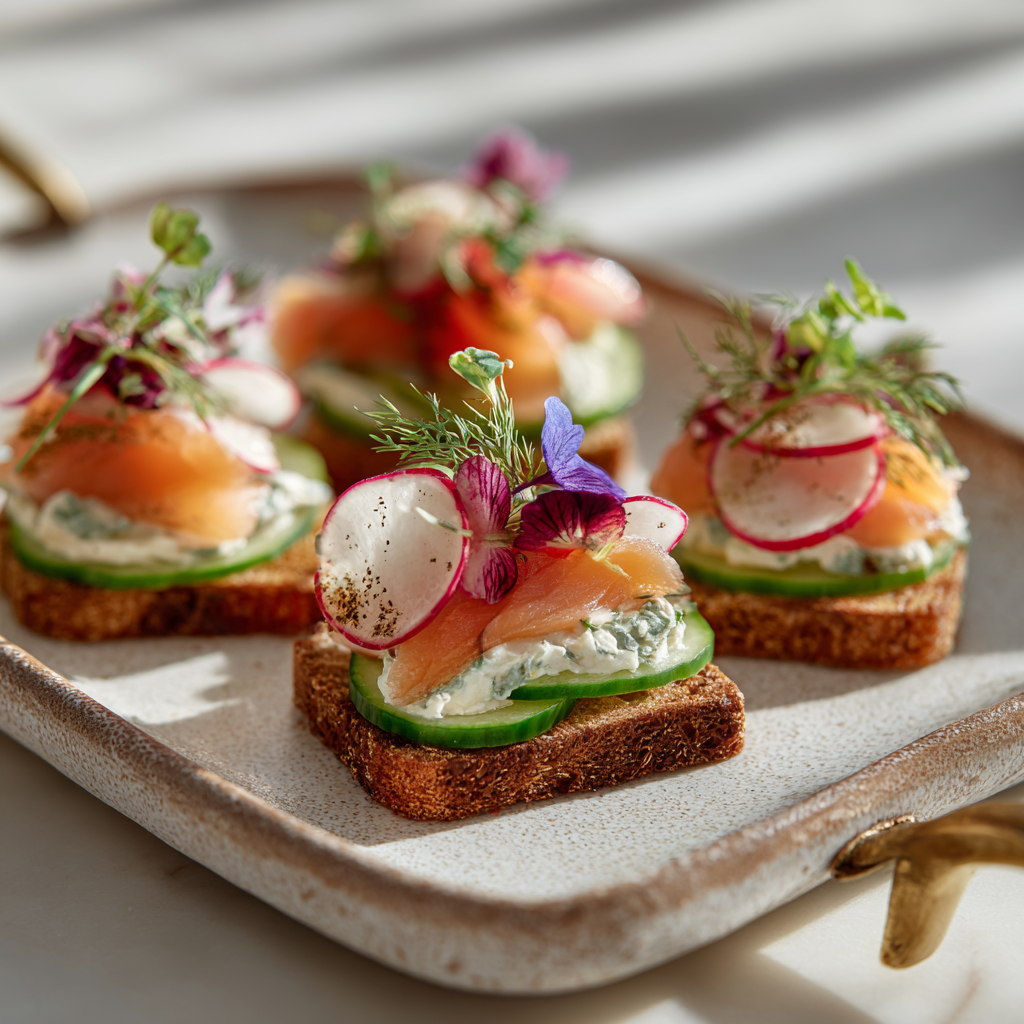 Cucumber Canapés Recipe - Recipe Image