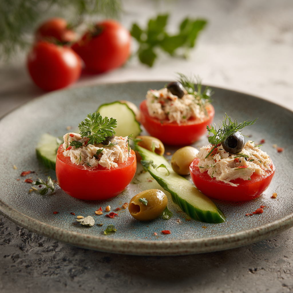 Tuna Stuffed Tomatoes Recipe - Recipe Image
