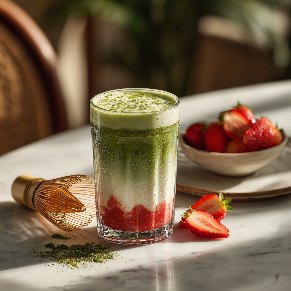 Matcha Strawberry Latte Recipe