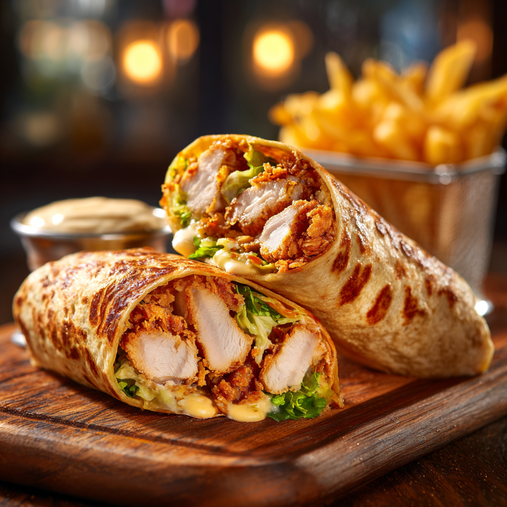 Crunchy Chicken Wrap Recipe - Recipe Image