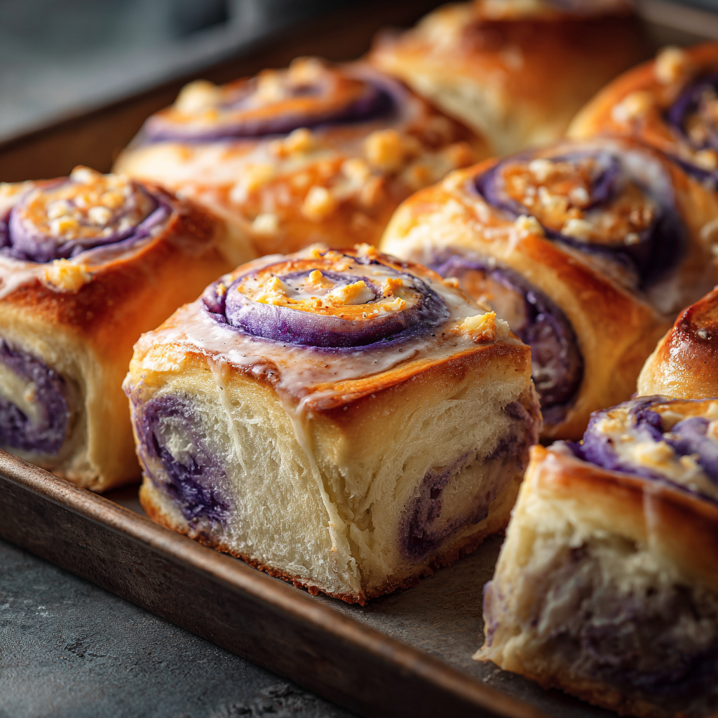 Savory Ube Rolls Recipe - Recipe Image