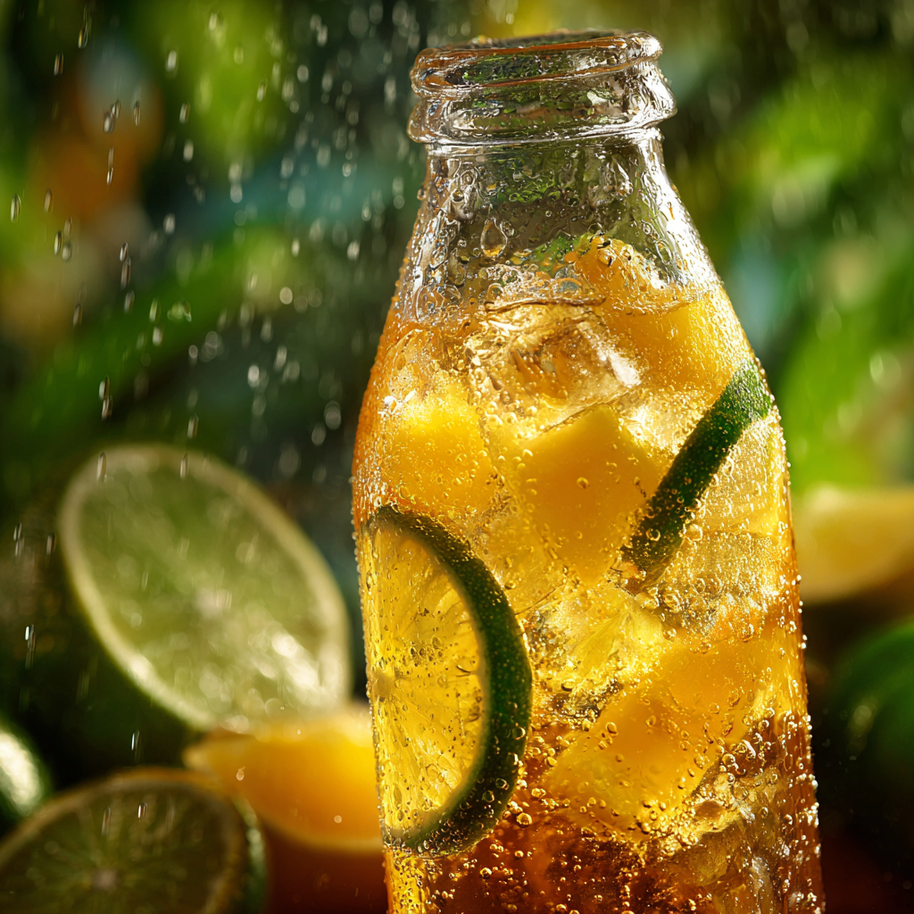 Calamansi Mango Sparkling Drink Recipe