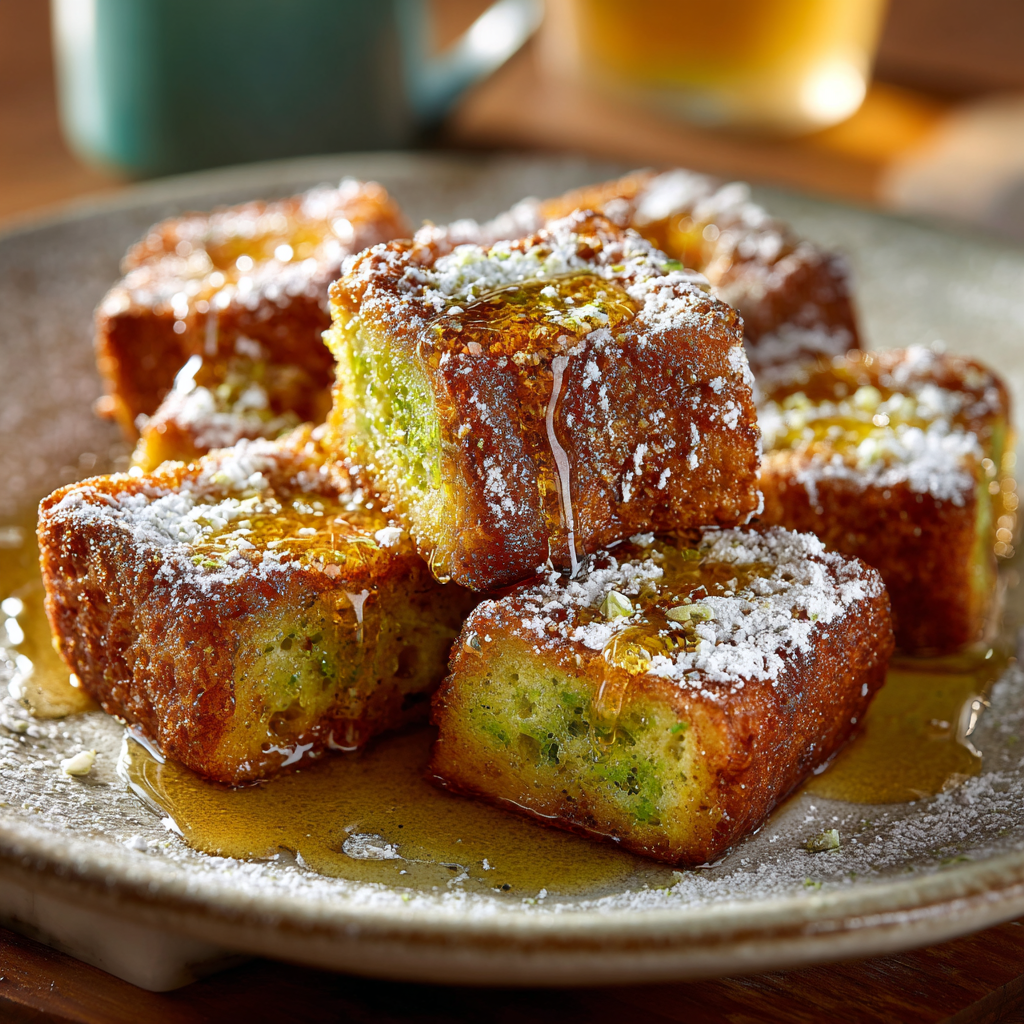 Pandan Coconut French Toast Bites Recipe - Recipe Image