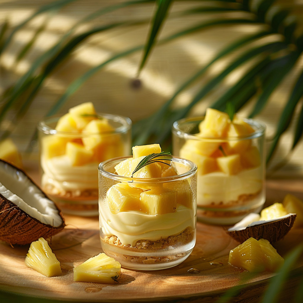 Pineapple Coconut Dessert Jars Recipe - Recipe Image