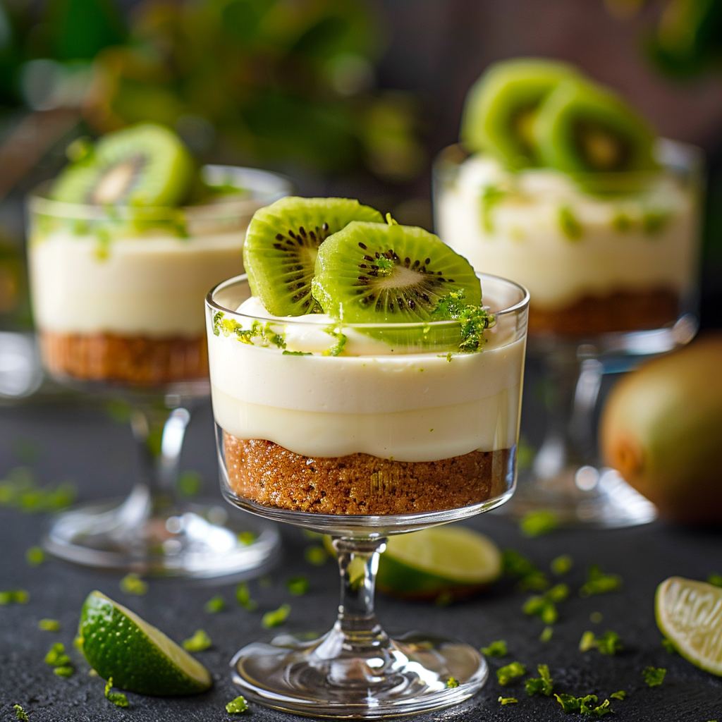Kiwi Lime Cheesecake Cups Recipe - Recipe Image