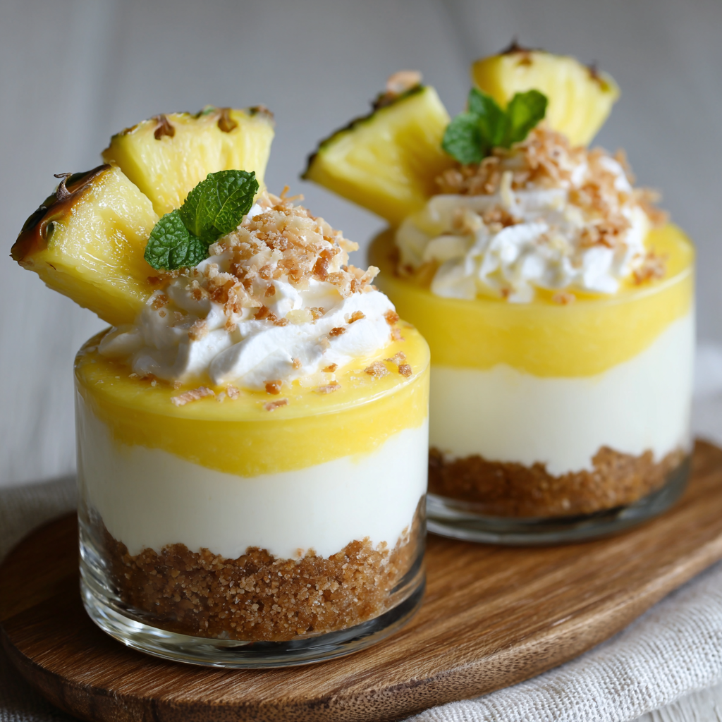 Pineapple Cheesecake Delight Cups Recipe - Recipe Image
