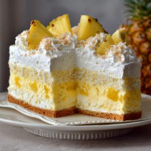 Pineapple Coconut Ice Cream Cake Recipe
