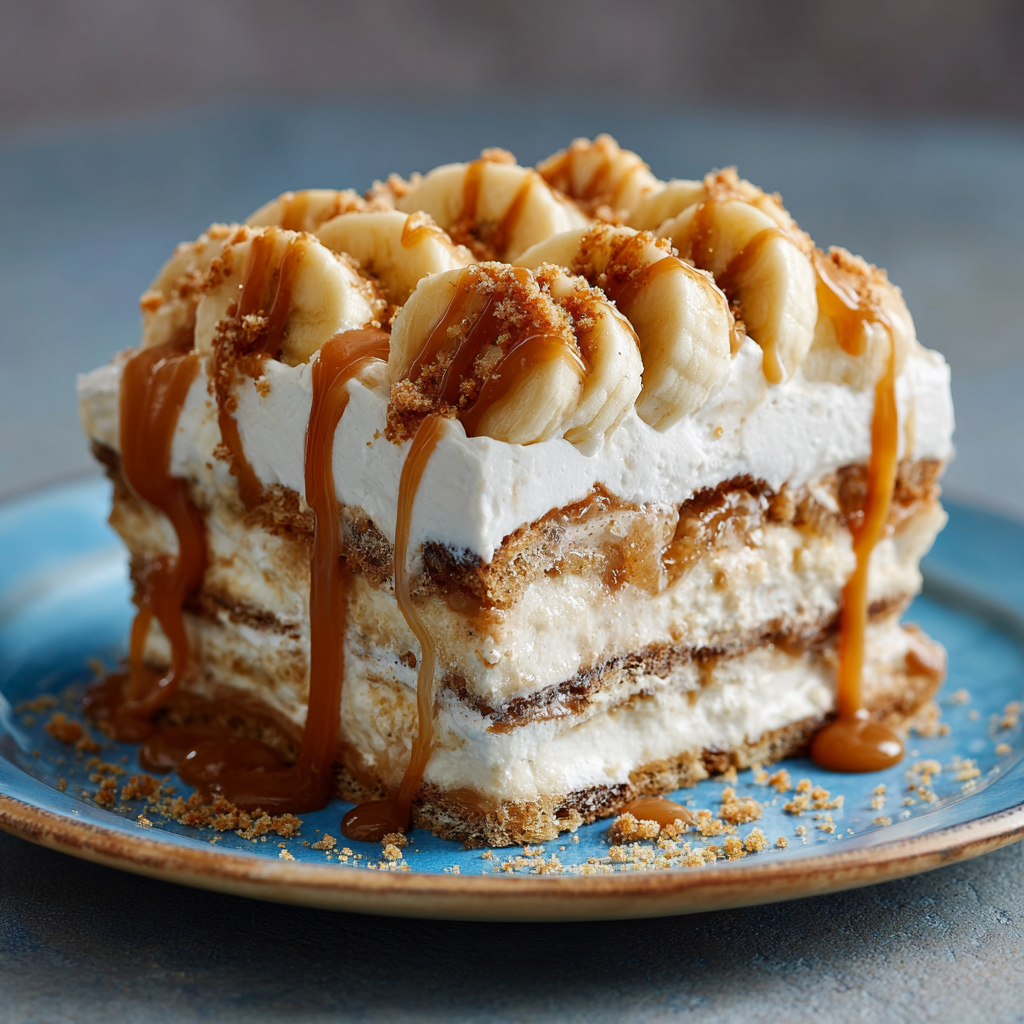 Banana Caramel Icebox Cake Recipe 2 Banana Caramel Icebox Cake Recipe - Recipe Image