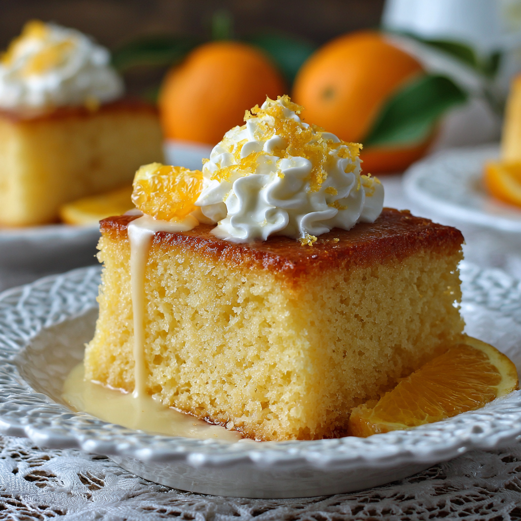 Orange Vanilla Pudding Cake Recipe 3 Orange Vanilla Pudding Cake Recipe - Recipe Image
