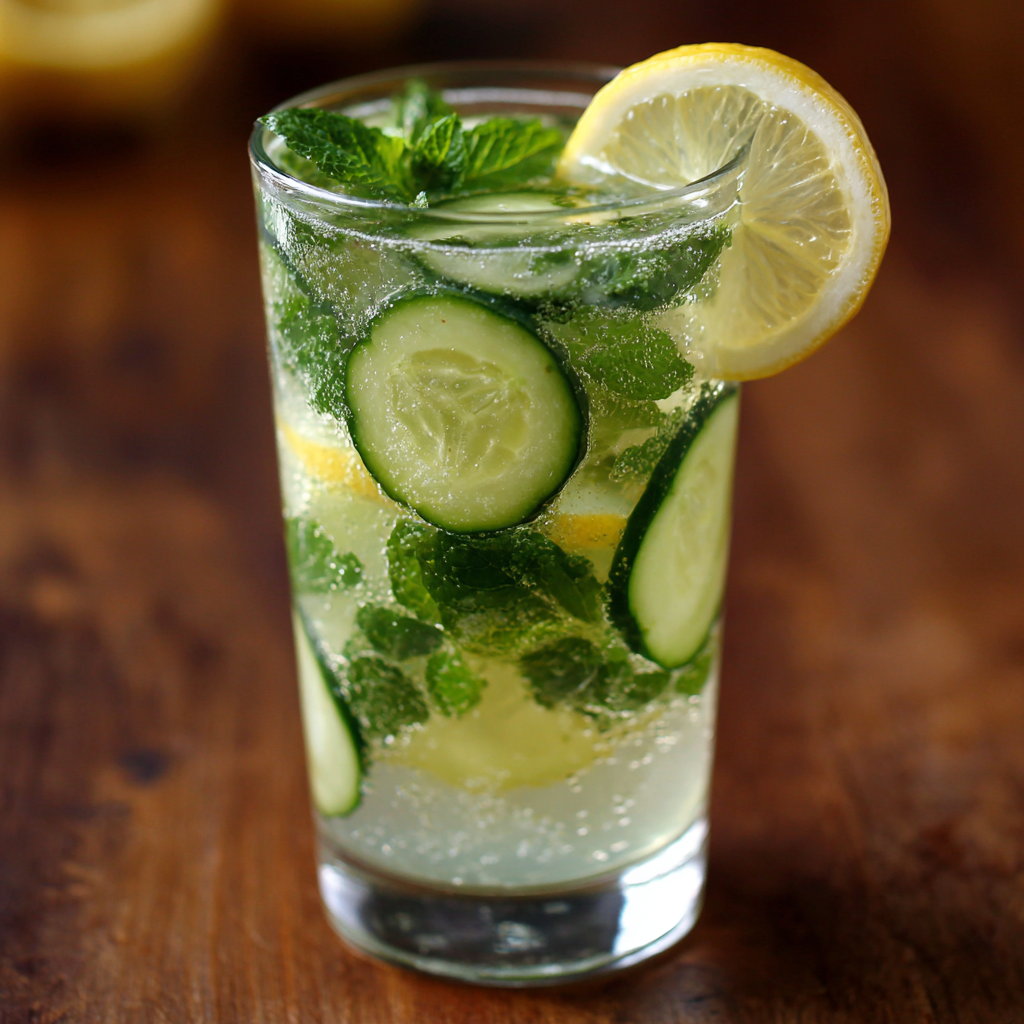 Cucumber Lemon Mint Drink Recipe 3 Cucumber Lemon Mint Drink Recipe - Recipe Image