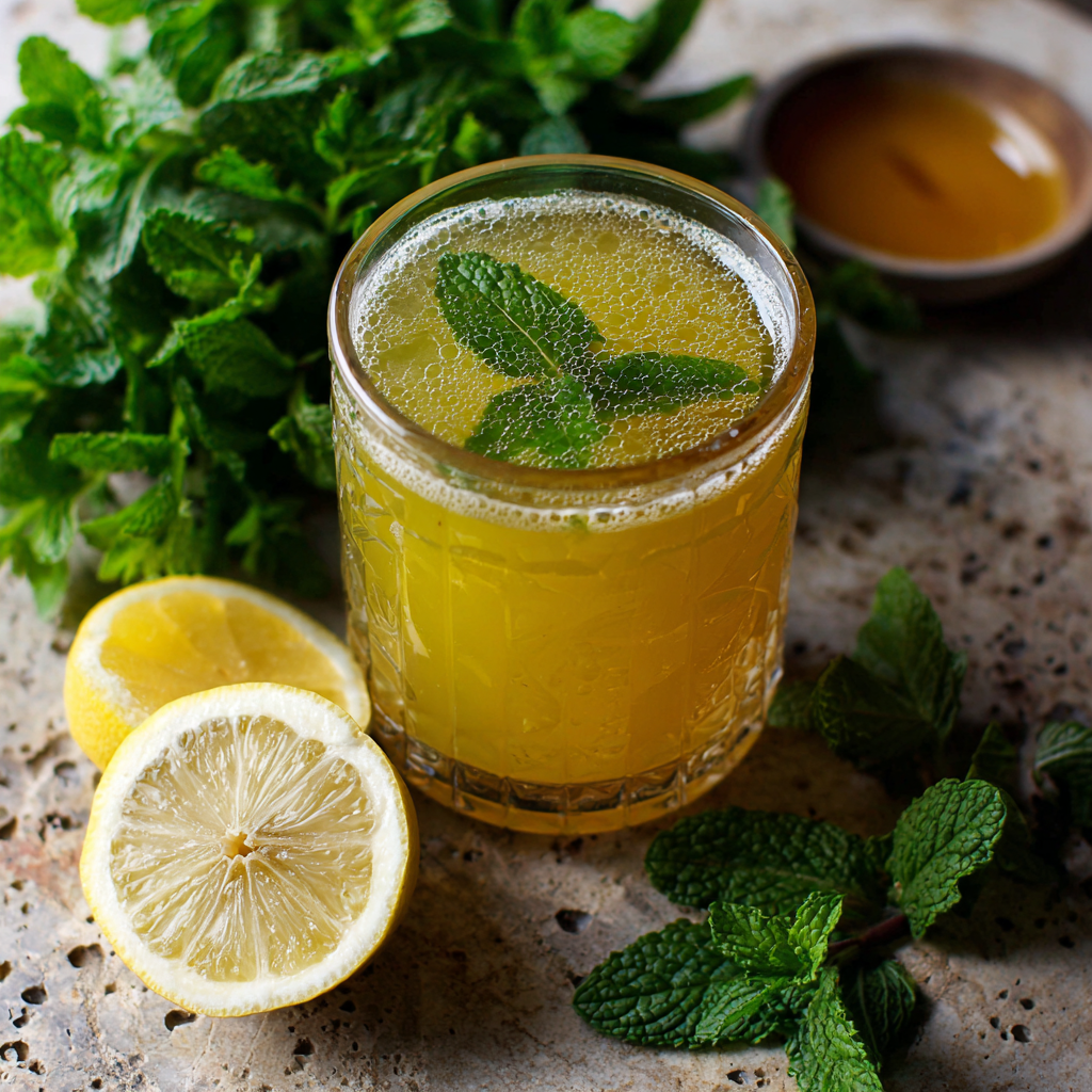 Honey Lemon Mint Juice Recipe - Recipe Image