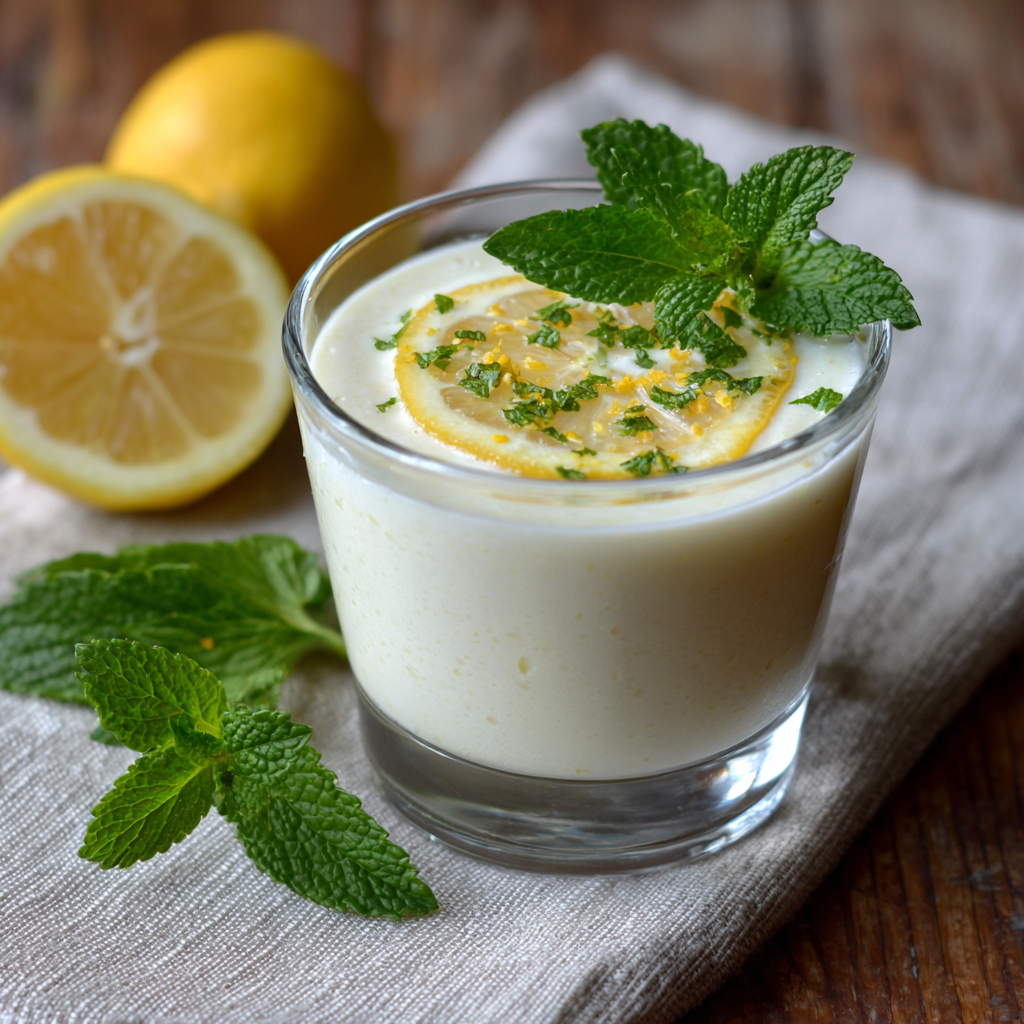 Lemon Mint Yogurt Smoothie Recipe - Recipe Image